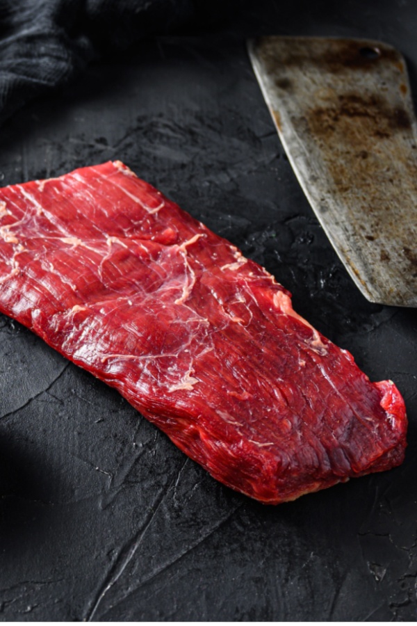 thin raw steak 