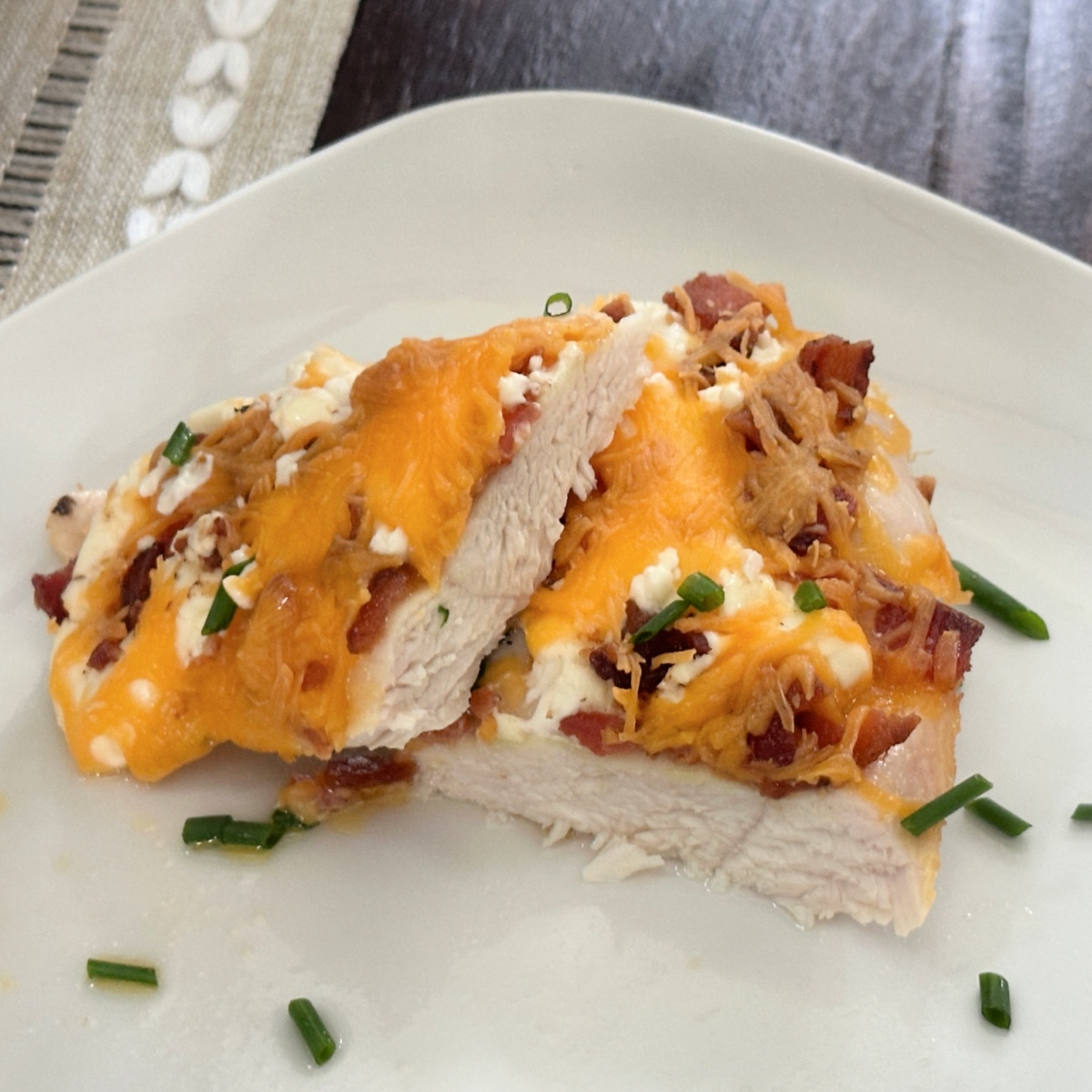 Loaded Baked Chicken - Easy 4 Ingredient Low-Carb Recipe