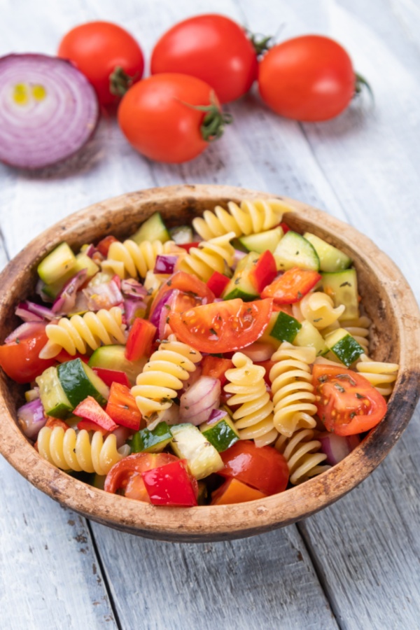 pasta salad in bowl