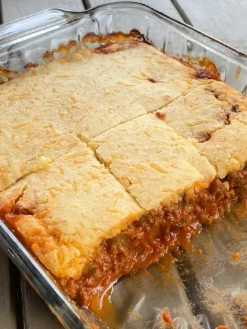 sloppy Joe casserole sliced