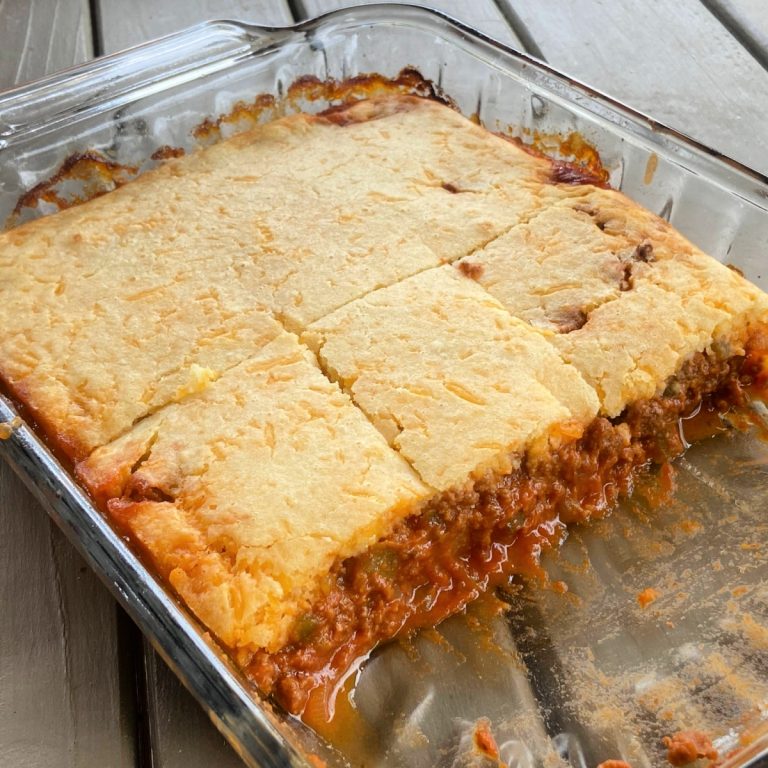 sloppy Joe casserole sliced