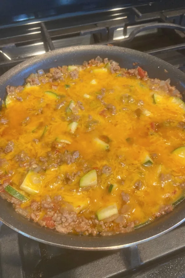 cheese in skillet