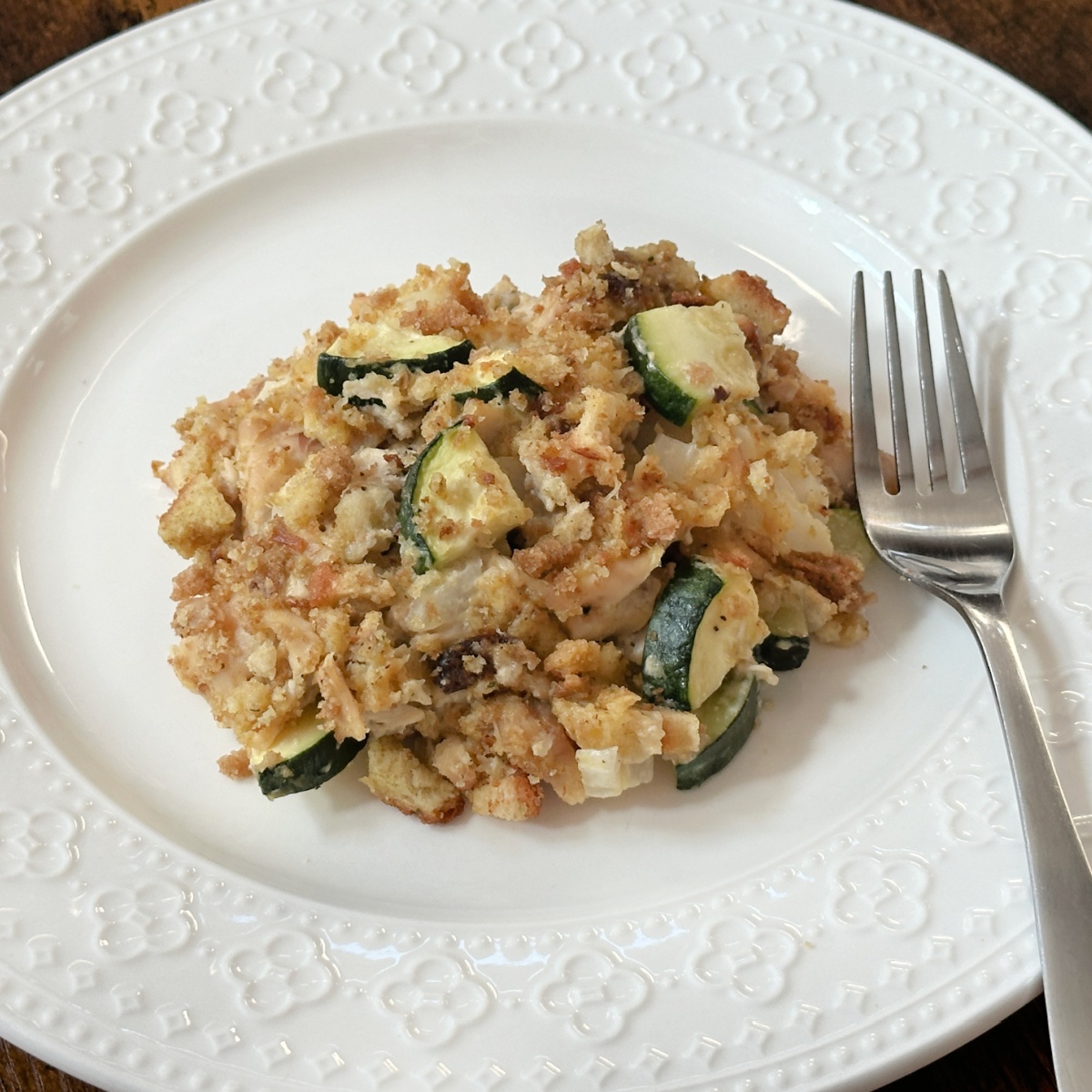 chicken zucchini and stuffing casserole
