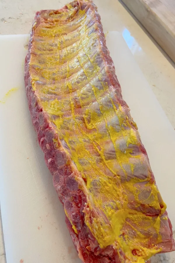 mustard coating on meat