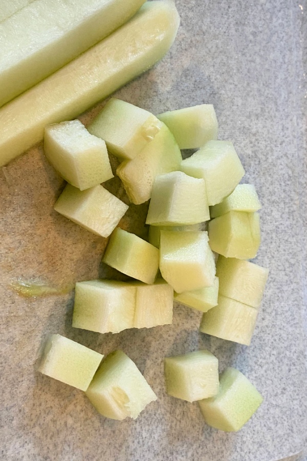 peeled and diced zucchini