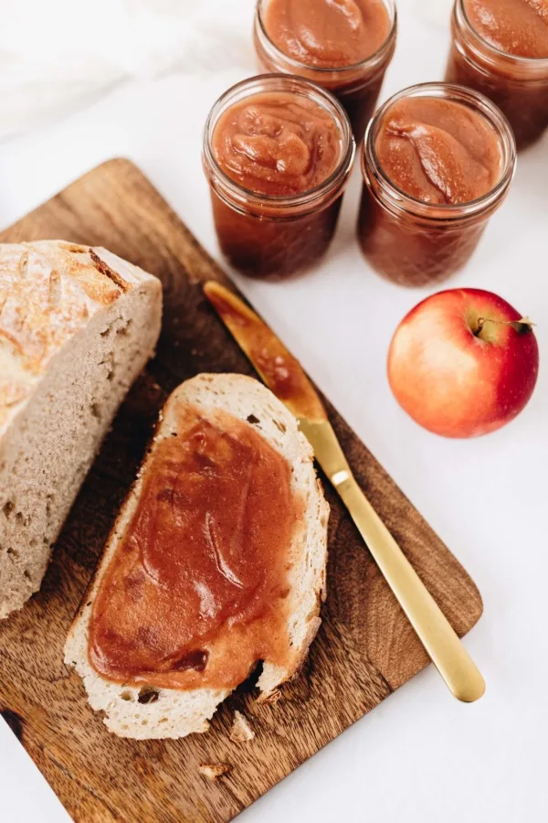 apple butter on bread