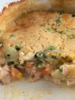 chicken cobbler with biscuit topping