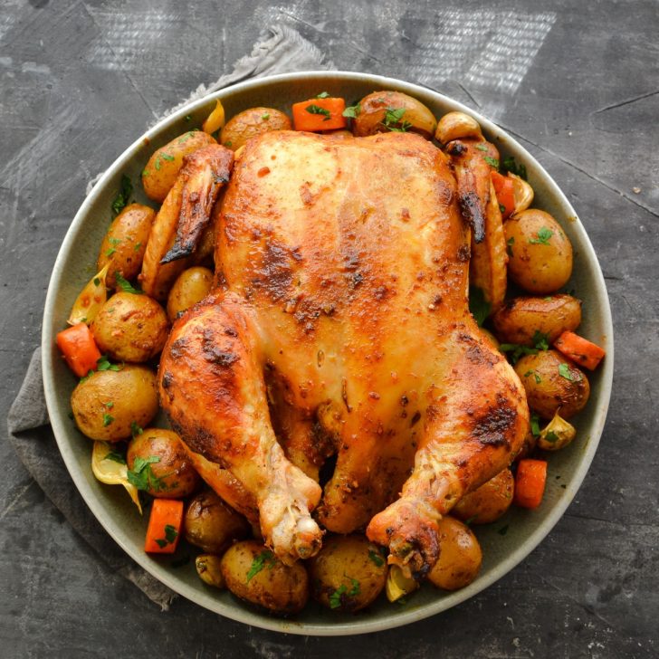 Crock Pot Whole Chicken & Vegetables Recipe