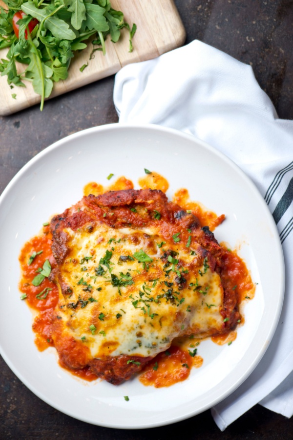 baked chicken parmesan with cheese