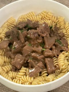 crock pot beef tips and noodles