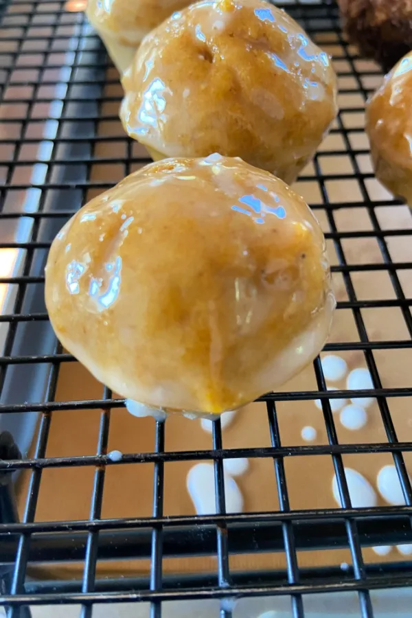 glazed baked pumpkin donut holes