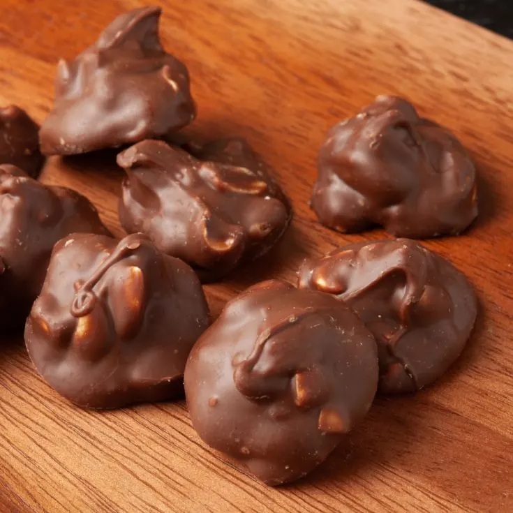 chocolate triple nut clusters made in crock pot