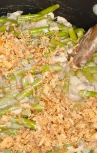 green bean casserole mixture