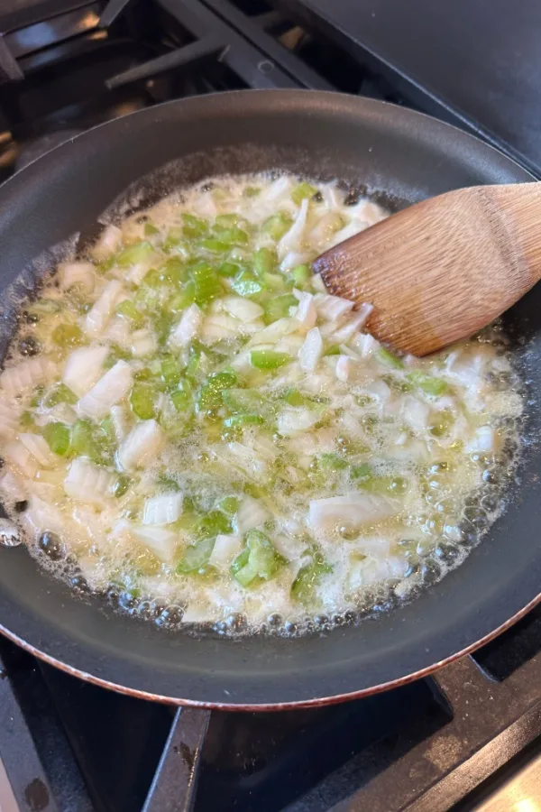 saute onions and celery in butter