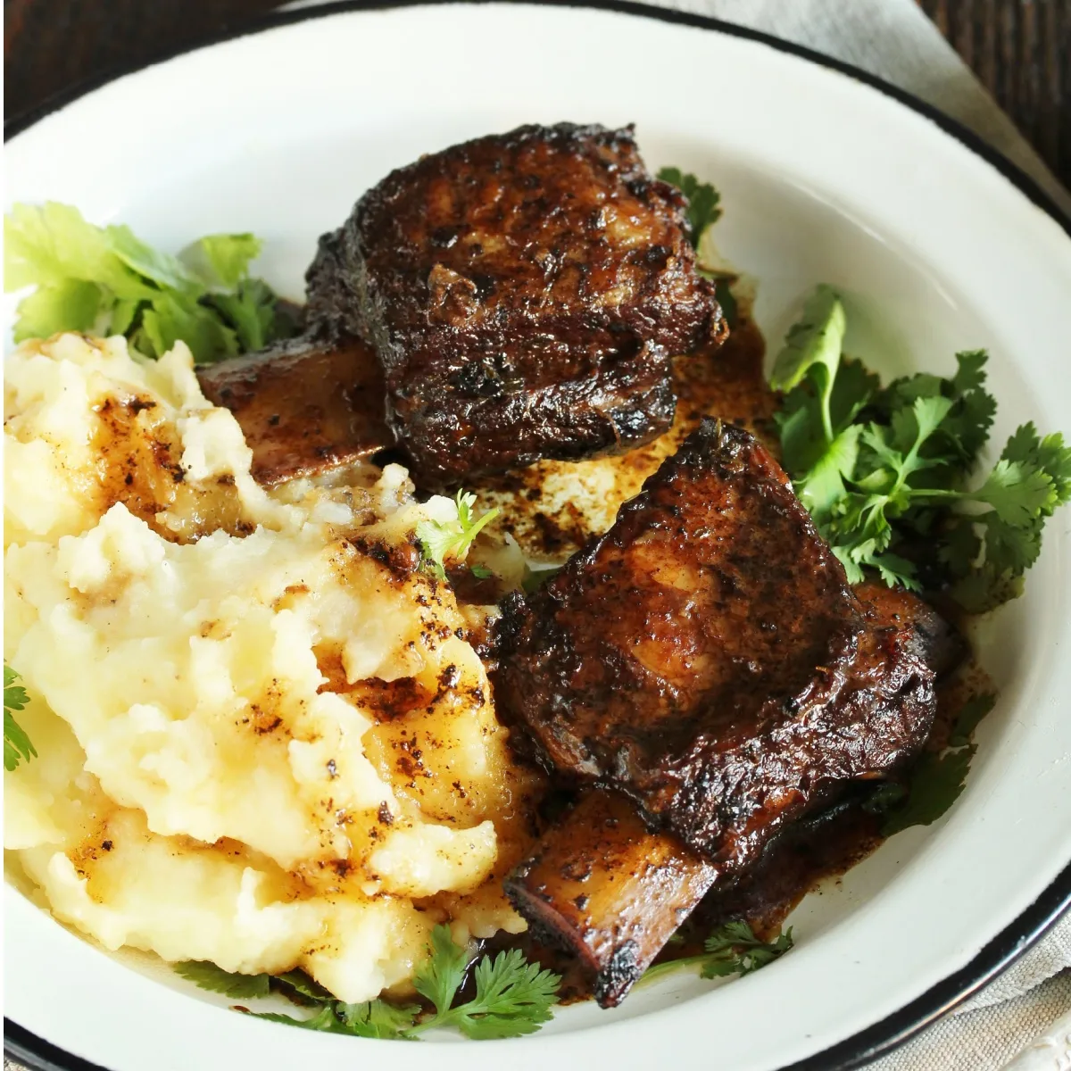 maple glazed bourbon short ribs