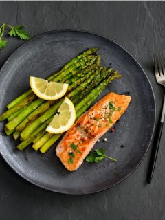 sheet pan lemon pepper salmon and asparagus