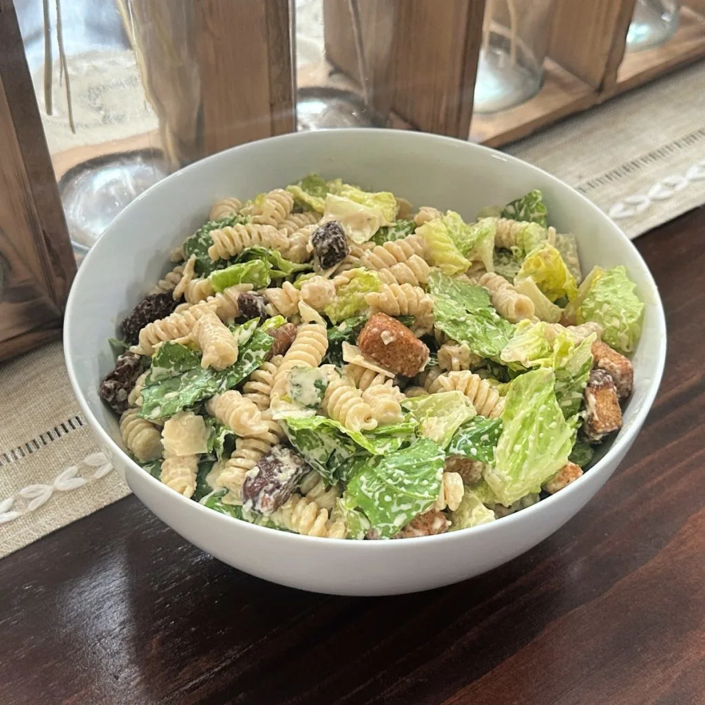 Caesar pasta salad