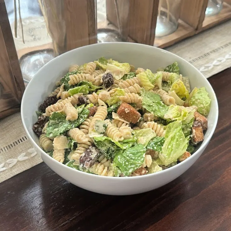 Caesar pasta salad