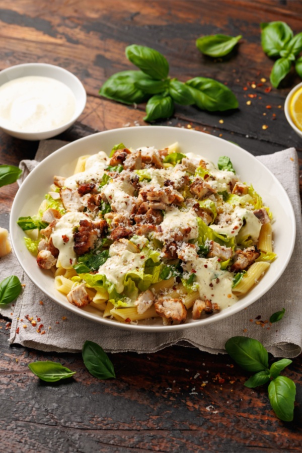 chicken caesar pasta salad