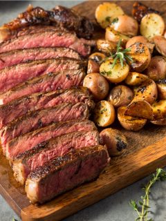 grill New York strip steak