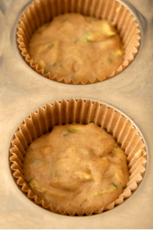 batter in muffin tin