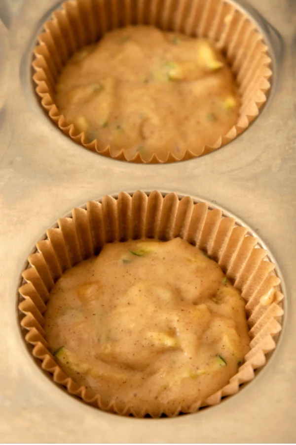 batter in muffin tin