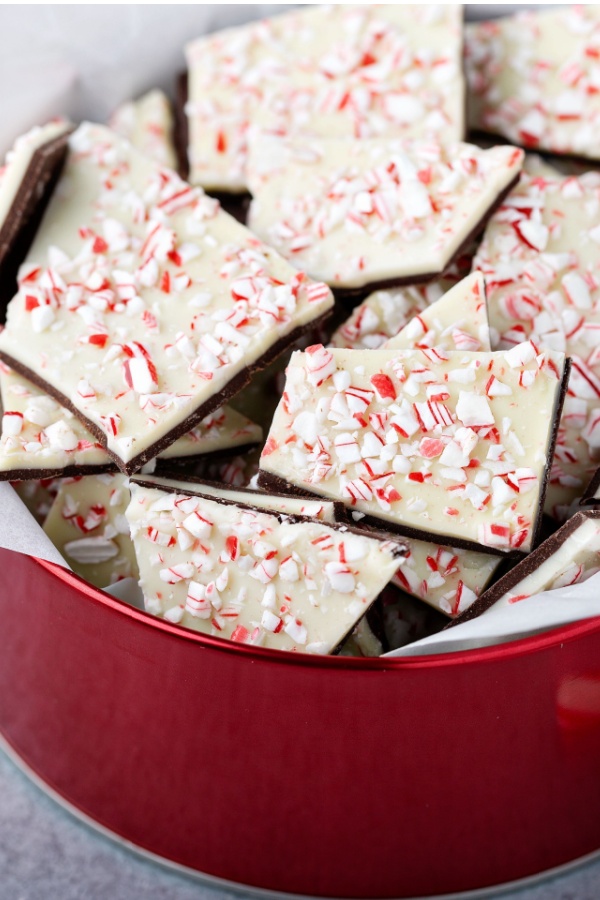 gift of peppermint bark
