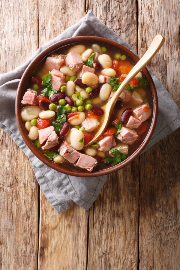 bowl of 15 bean and ham soup