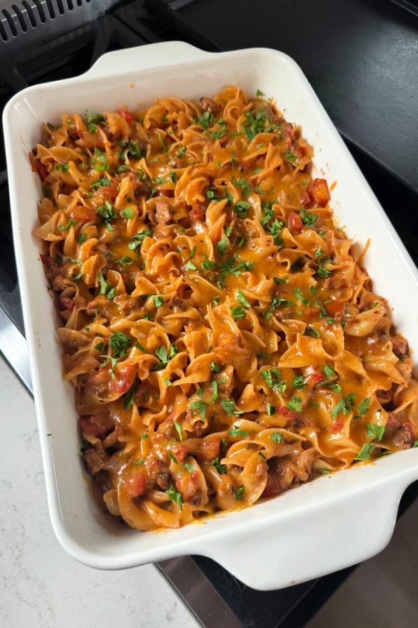ground beef noodle casserole