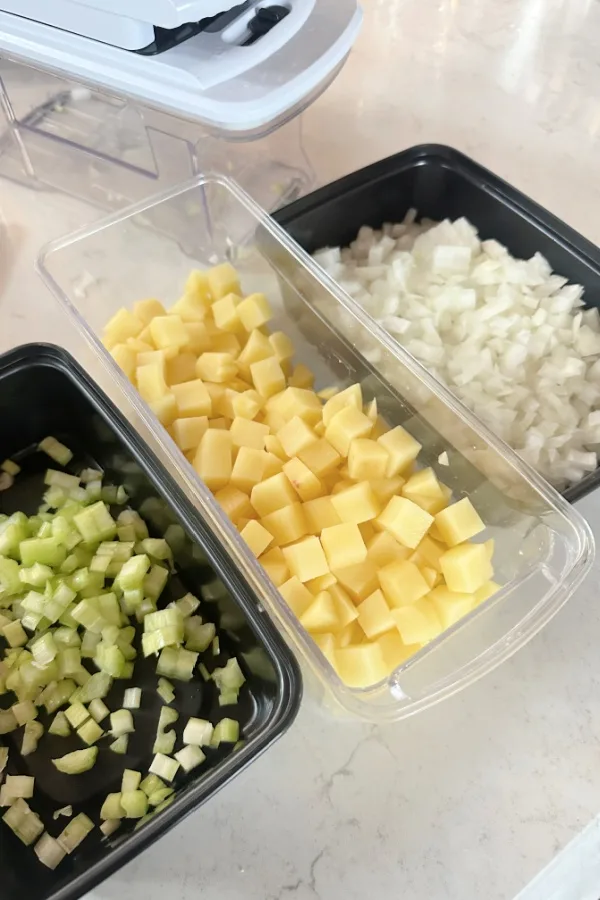 diced vegetables