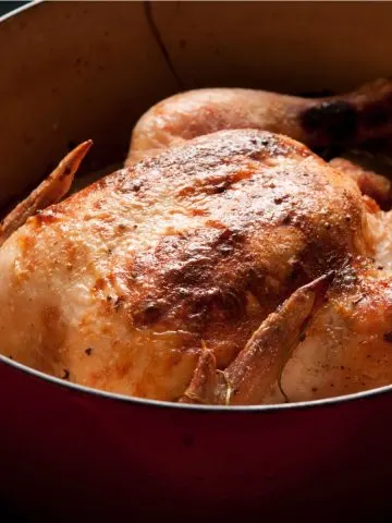 Dutch oven whole chicken