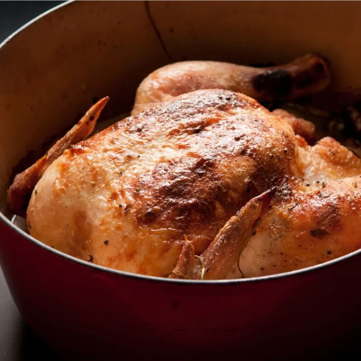 Dutch oven whole chicken
