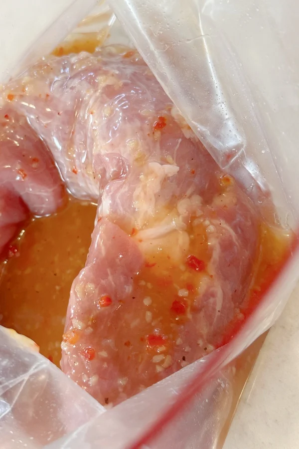 marinating pork