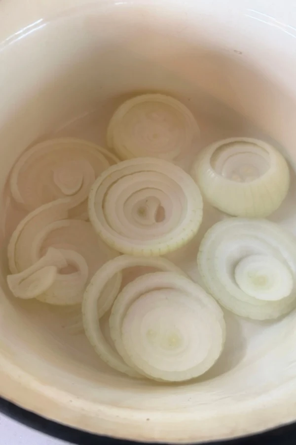 onions in pot 