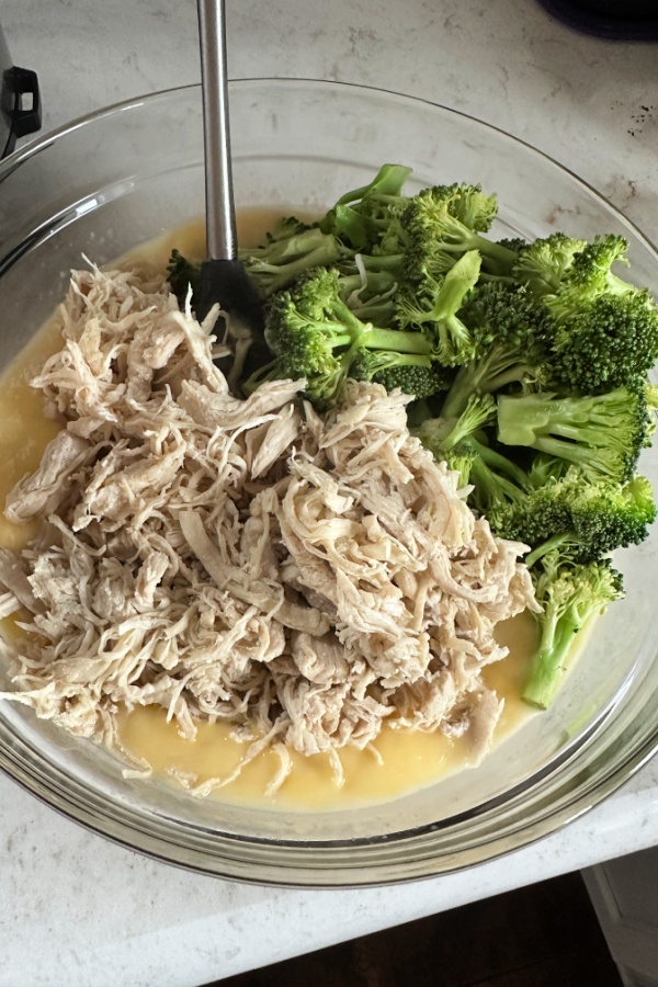 shredded meat and vegetables