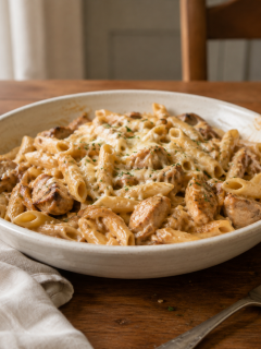 French onion chicken pasta
