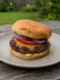 homemade grilled hamburgers