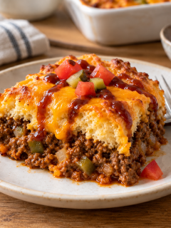 barbecue cheeseburger casserole
