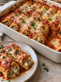 beef and cheese manicotti