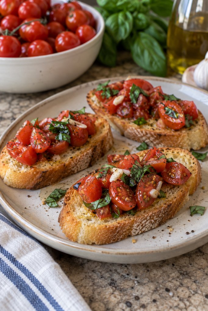 cherry tomato bruschetta