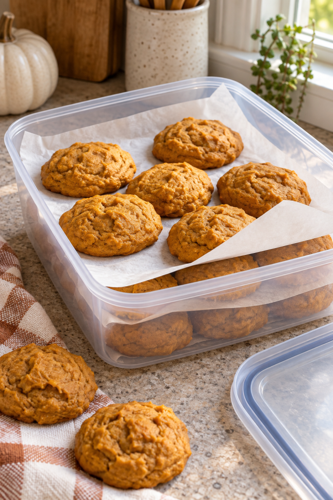 freezing easy pumpkin cookies