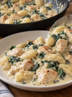 garlic parmesan chicken and gnocchi