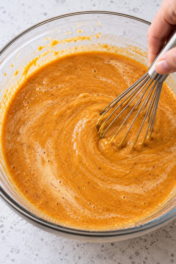 mixing batter